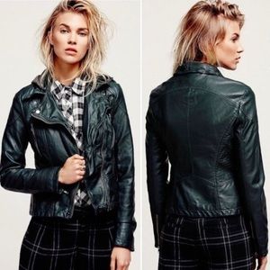 FP vegan leather moto jacket